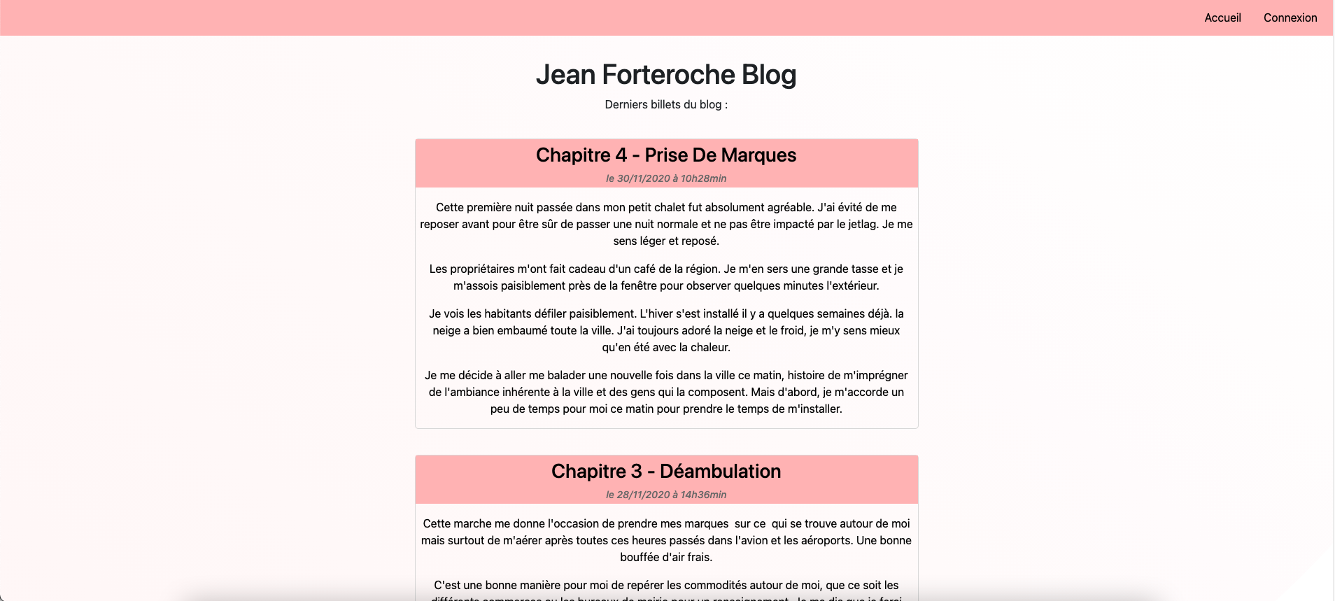 Blog Jean Forteroche